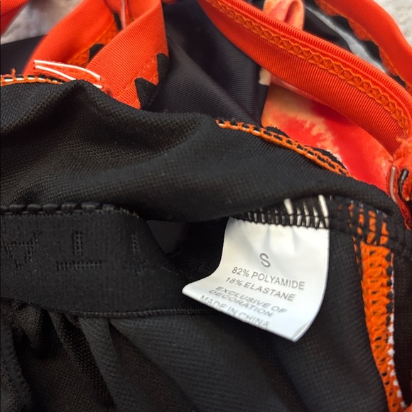 Floral Black and Orange Tankini size Small - Picture 3 of 7
